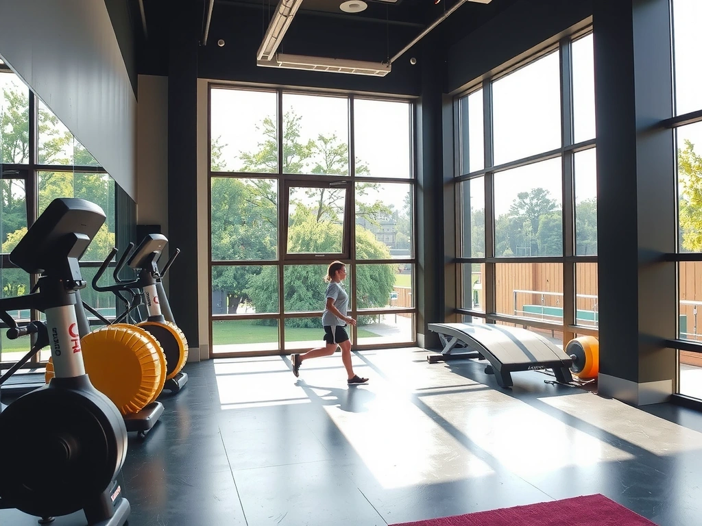Modern gym interior with state-of-the-art equipment