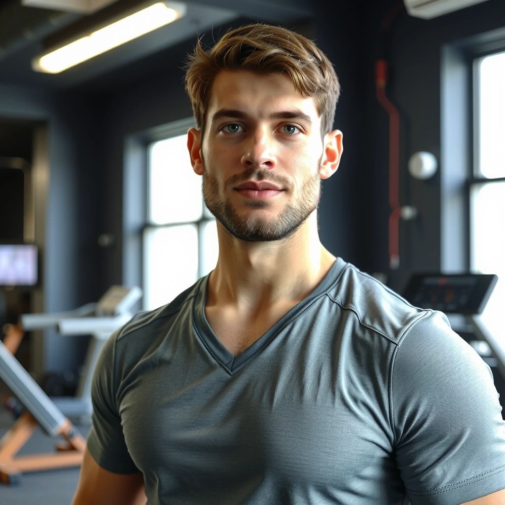 Professional portrait of a male personal trainer
