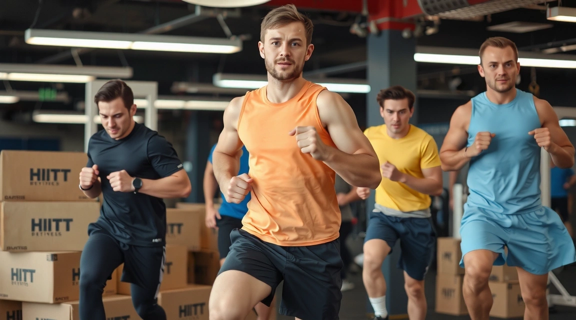 People performing high-intensity interval training
